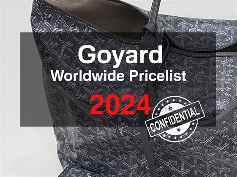 goyard tote price europe|how much does goyard cost.